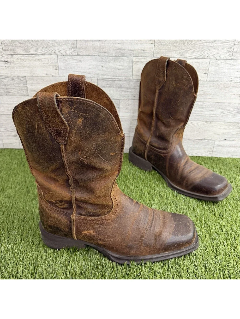 ARIAT Rambler Western Boots Men’s Size 8D Brown Distress Leather 10006715